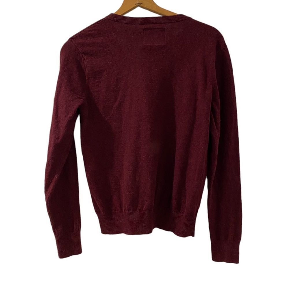 (Sold) 𝅺American eagle Mens V-Neck sweater, Burgundy, Size Medium - Picture 6 of 6